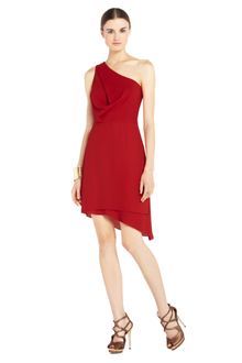 BCBGMAXAZRIA Somara Draped One-shoulder Dress - Lyst