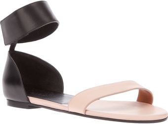 Chloé Bicolour Flat Sandal - Lyst