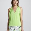 Diane Von Furstenberg Reagan Draped Sleeveless Top  in Green (petite) - Lyst