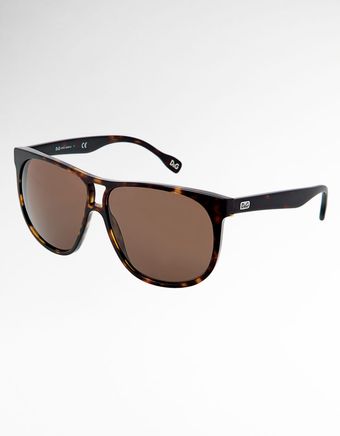 Dolce & Gabbana Flat Round Aviator Sunglasses - Lyst