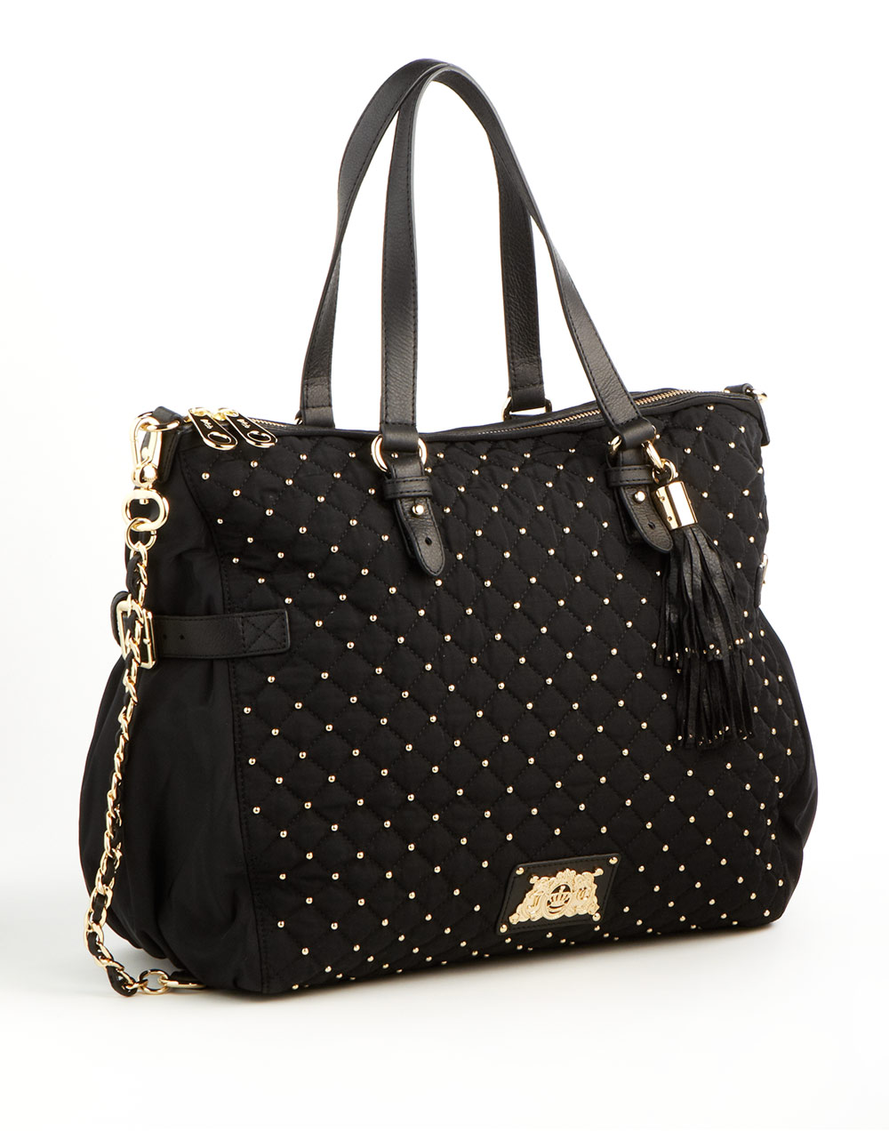 Juicy Couture Studded Quilted Tote Bag in Black | Lyst