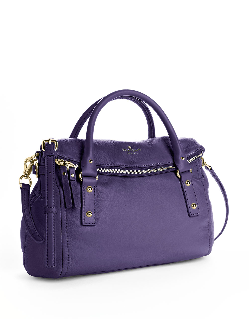 Kate Spade Cobble Hill Small Leslie Satchel Bag in Purple (dark african