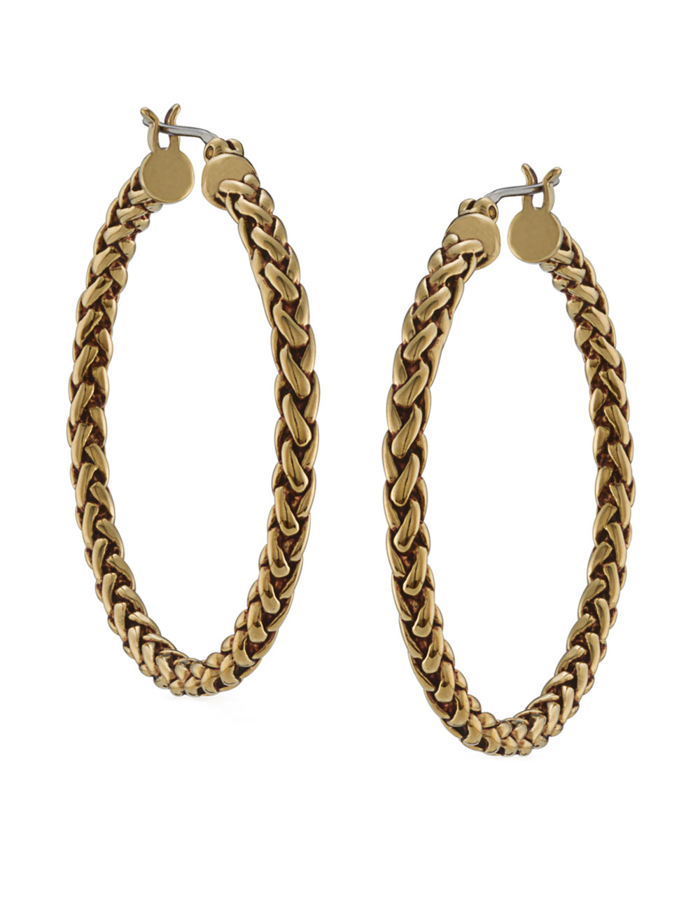 Lauren By Ralph Lauren Goldtone Braided Hoop Earrings in Gold Lyst
