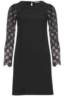 Miu Miu Dress with Macramé Appliqué - Lyst
