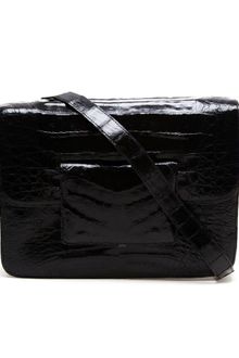 Nancy Gonzalez Structured Crocodile Shoulder Bag - Lyst