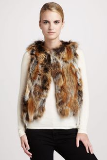 Pologeorgis Patchwork Fox Fur Vest - Lyst