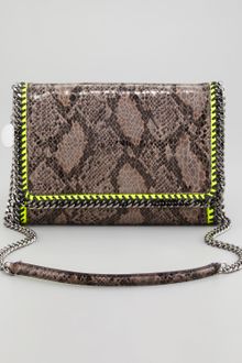 Stella McCartney Faux Python Falabella Shoulder Bag - Lyst
