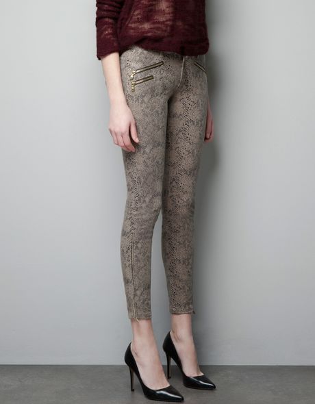 zara snake trousers