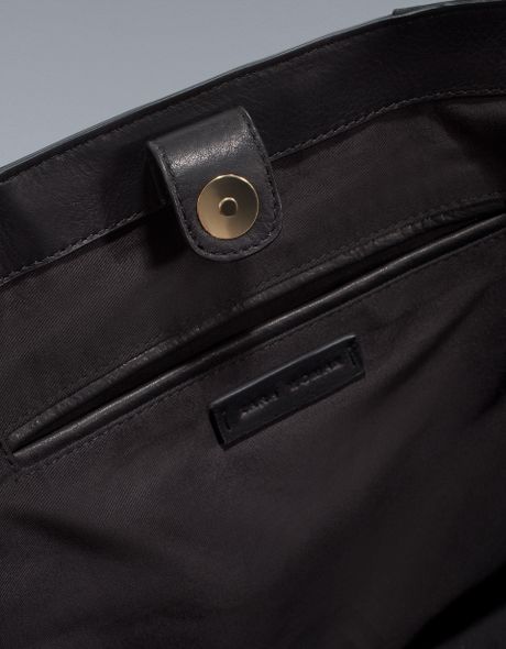 Zara Quilted Shopper with Chain in Black | Lyst