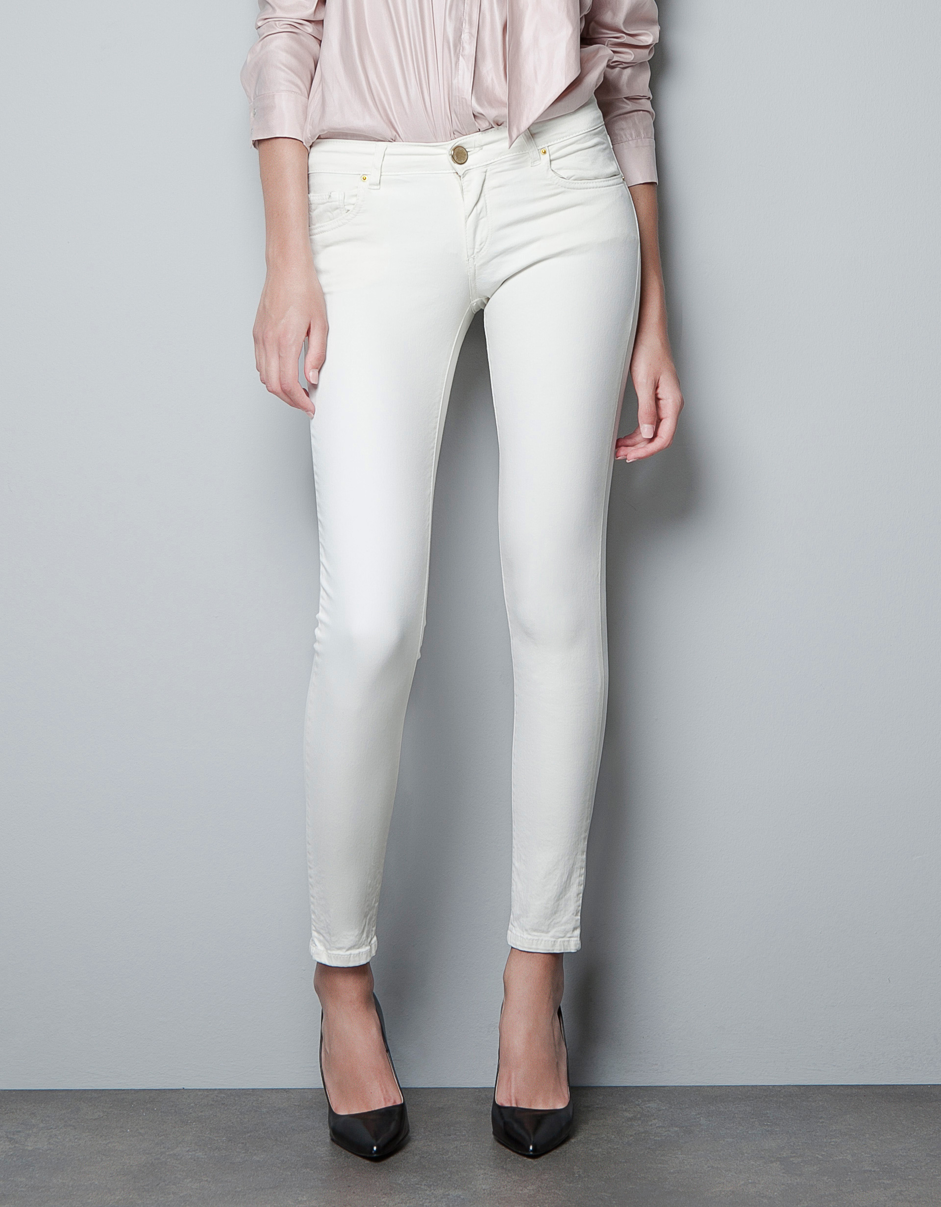 zara cream pants