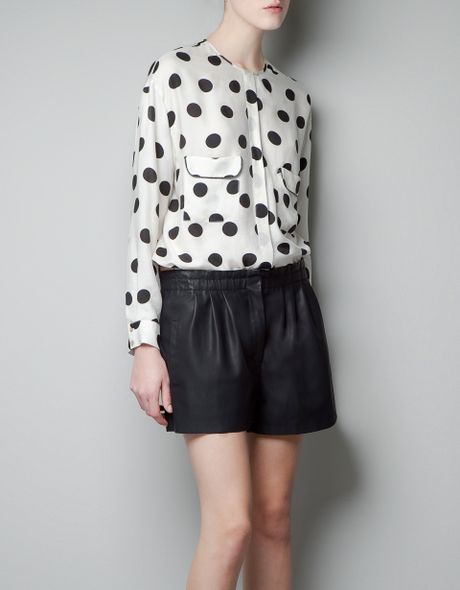 zara polka dot pants