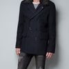 Zara 34 Length Coat with Fur Collar in Blue for Men (navy) - Lyst