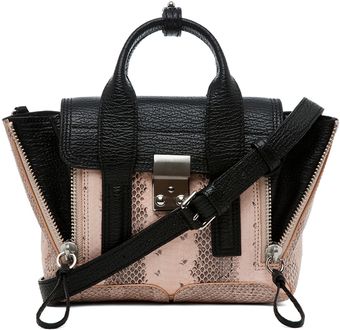 3.1 Phillip Lim Multi Colored Snake Mini Pashli in Blush Black - Lyst