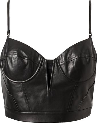 Alexander Wang Leather Bustier - Lyst