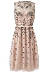 Valentino Embellished Mesh and Organza Dress