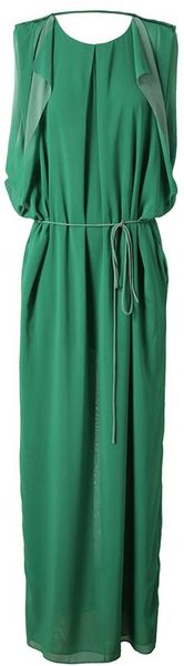 Acne Marnay Layered Crepe Maxi Dress - Lyst