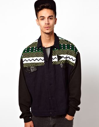 Horace Denim and Fairisle Jacket - Lyst