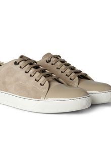 Lanvin Suede and Patent Leather Sneakers - Lyst