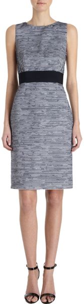 Martin Grant Tweed Banded Waist Dress - Lyst