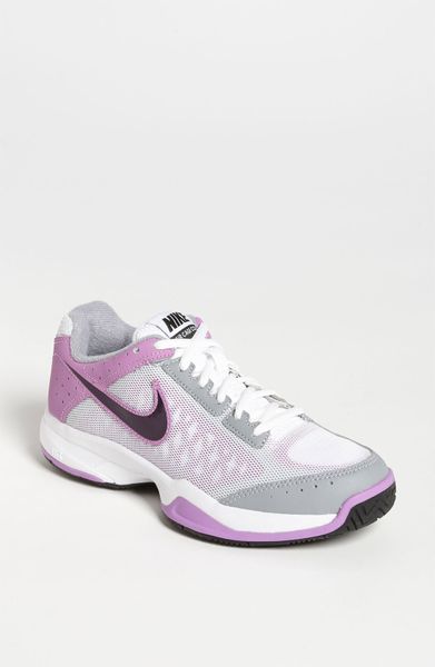 Nike Air Cage Court Tennis Shoe Women in (white/ purple/ pink