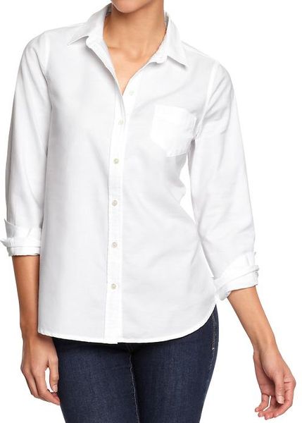 Old Navy Oxford Shirt in White (bright white) | Lyst
