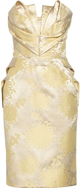 Zac Posen Silk-Blend Jacquard Dress - Lyst