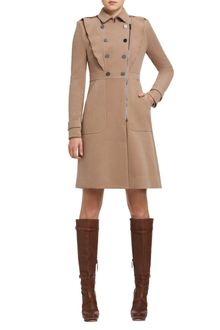 BCBGMAXAZRIA Fayette Ruffled Military Coat - Lyst