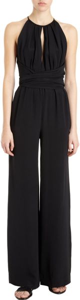 L'Agence Keyhole Cummerbund Pantsuit - Lyst