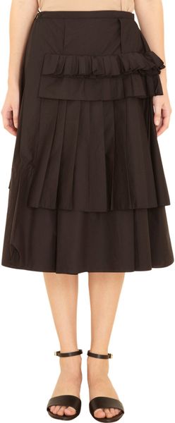 Marni Ruffle Pleated Tier Skirt - Lyst