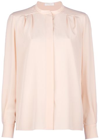 Chloé Mandarin Collar Blouse - Lyst