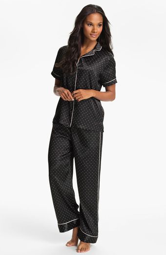 Oscar De La Renta Sleepwear Pattern Charmeuse Pajamas - Lyst