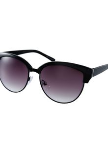 Asos Half Frame Angular Cat Eye Sunglasses - Lyst
