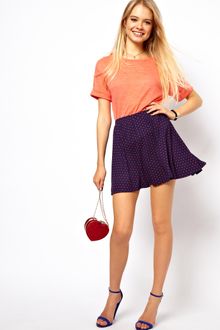 ASOS Collection Asos Skater Skirt in Spot - Lyst