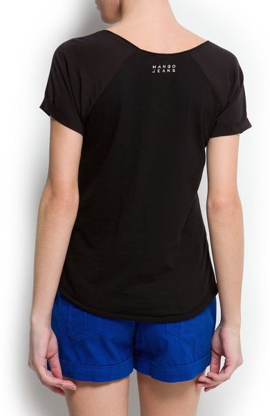 mango black tshirt