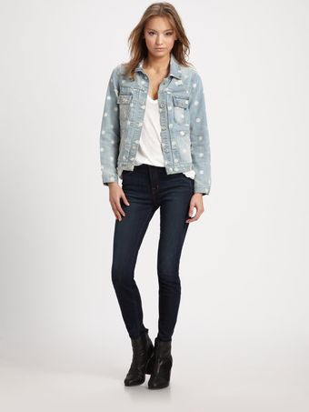 Marc By Marc Jacobs Lily Distressed Denim Jacket - Lyst