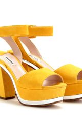 Miu Miu Suede Platform Sandals