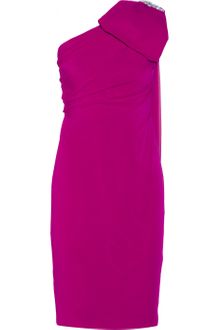 Notte By Marchesa One-shoulder Embellished Silk-blend Chiffon Dress - Lyst
