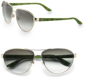 Ralph Lauren Pilot Aviator Sunglasses - Lyst