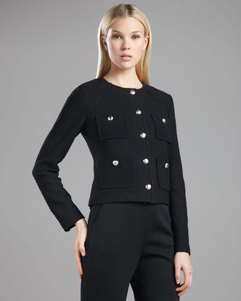 St. John Collection Marocain-pocketed Boucle Jacket - Lyst