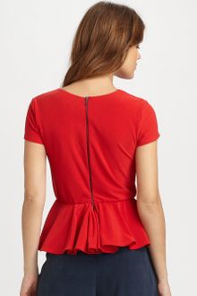 Alice + Olivia Nero Peplum Top - Lyst