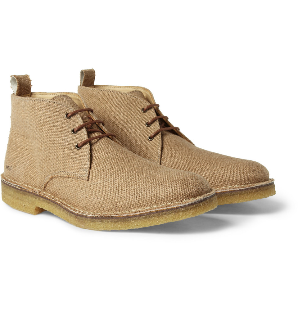 canvas desert boots mens