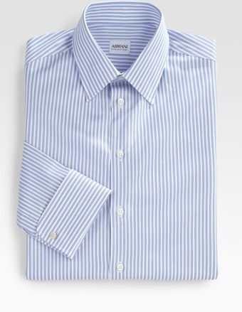 Armani Striped Dress Shirt - Lyst