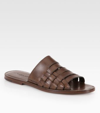Bottega Veneta Woven Leather Sandal - Lyst