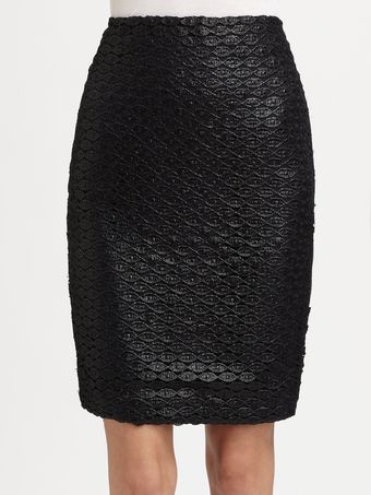 Diane Von Furstenberg Clover Pebble Lace Pencil Skirt - Lyst