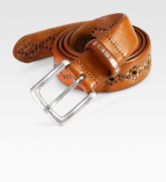 Diesel Brit Leather Belt - Lyst