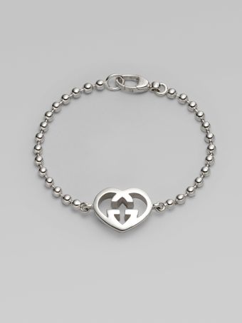 Gucci Sterling Silver Love Britt Bracelet - Lyst