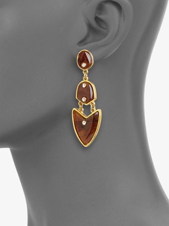 Kara By Kara Ross Artemis Tortoiselook Drop Earrings - Lyst