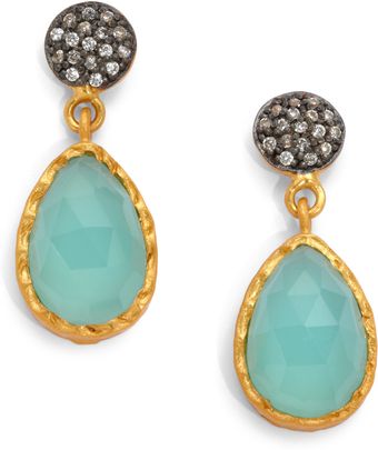 Kevia Aqua Chalcedony Teardrop Earrings - Lyst