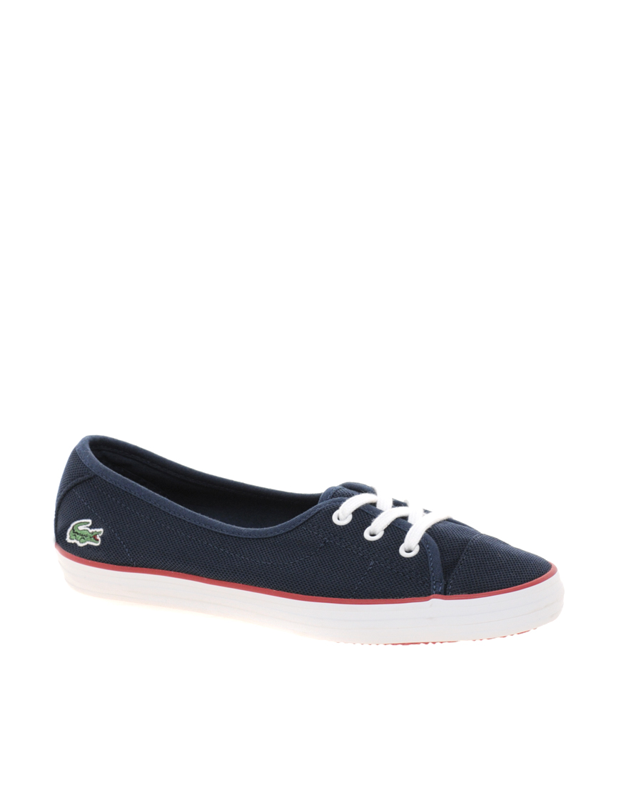 Lacoste Ziane Chunky Navy Plimsolls in Blue (navyred) | Lyst