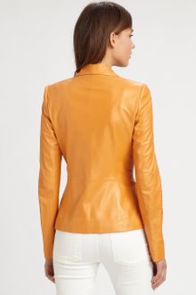 Lafayette 148 New York Leather Cut Away Jacket - Lyst